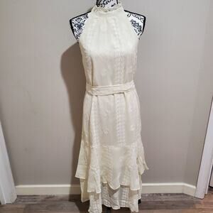 Cooper street size 4 ivory colored lace embroidered dress